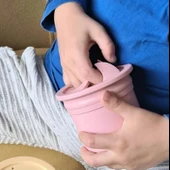 OiOi Ham+Hüp Pipetli Silikon Bardak Seti Pinky Pink / Velvet Rose - 2