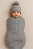 Bistyle Baby İn Swadding Triko Kundak 75108 Gri - 2