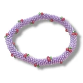 Pofuduk Kiraz El İşçiliği Kadın Bileklik BLK2 Lila Renk 19cm Takı thumbnail 3