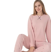 Luna Casa Waffle Kumaş Kışlık Kadın Pijama Takımı S/2XL thumbnail 4