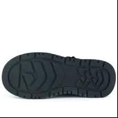 Erkan Saçmacı Siyah Vegan Kürk Astarlı Bağcıklı Yuvarlak Burun Flatform Taban Günlük Bot - 7