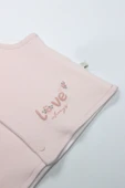 Bistyle Grow İn Love Çift Taraflı Bebe Yelek 18102 Pembe Ekru - 3