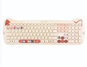 Everest KM-6283 CATTY Renkli Tuşlu Sarı Kablosuz 2.4 + BT Q Multimedia Klavye + Mouse + Pad Set - 1