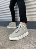 JET-206 Ottawa Bağcıklı Ortopedik Taban Süet Erkek Spor Bot SBT - Gri thumbnail 2