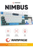 Rampage Nimbus Beyaz USB Rainbow Türkçe Red Switch 26 Tuş Anti-Ghosting Mekanik Klavye Oyuncu Klavyesi thumbnail 1