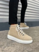 JET-206 Ottawa Bağcıklı Ortopedik Taban Süet Erkek Spor Bot SBT - Krem thumbnail 1