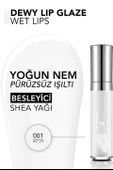 Flormar Dewy Lip Glaze Parlak & Dolgun Görünüm Veren Yapışmayan Dudak Parlatıcısı 001 WET LPS thumbnail 5