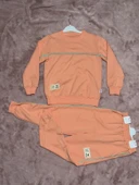 4-10 yaş kız çocuk pembe Armalı yeşilbiye detaylı alt üst ikili takım - 1