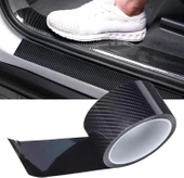 Kapı Eşiği Tampon Bagaj Koruma Folyosu Karbon Folyo 5cmx5m Siyah - 1