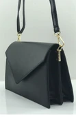 Zarf Kapak Model İki Bölme Çapraz Çanta Bs 000969 Sıyah thumbnail 2