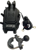 NERO - ( ŞARJLI W-707 ) GİDON BAĞLANTILI TELEFON TUTUCU (TİTREŞİM MODÜLLÜ) thumbnail 1