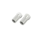 Hama HM.205205 F Fiş 6.5 mm Vidalı 2 Parça Ucu Beyaz Uydu Kablosu - 1