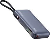 Juo 20000 mAh 130W LED Ekranlı Usb-A + Type-C Kablolu Powerbank Taşınabilir Hızlı Şarj Cihazı - Siyah Teşhir - 1
