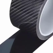 Kapı Eşiği Tampon Bagaj Koruma Folyosu Karbon Folyo 5cmx5m Siyah - 7