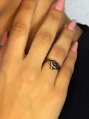 Doğal Taş Ametist Doğal Taşlı Antik Model Kadın Ayarlanabillir Yüzük euy72amt thumbnail 1