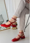 Karmi Kırmızı Rugan Topuklu Kemerli Ayakkabı thumbnail 5