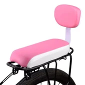 Bisiklet Arka Çocuk Koltuğu Sırt Dayamalı (Basamaklı - Gidonlu) Bagaj Koltuğu PEMBE thumbnail 2