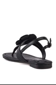 Stato Çiçek Detaylı Kadın Sandalet Siyah thumbnail 4