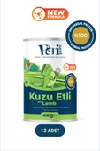 Petipure Kuzu Etli Yaş Konserve Yetişkin Kedi Maması, Jöle İçinde Parça Etli, 400 gr x 12 Adet - 1
