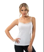 6 Adet Anıt Bayan Dantelli Biyeli İp Askılı Atlet 2810 thumbnail 1