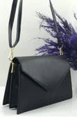 Zarf Kapak Model İki Bölme Çapraz Çanta Bs 000969 Sıyah thumbnail 1