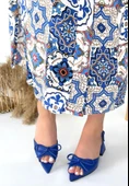 Lotta Mavi Cilt Topuklu Ayakkabı thumbnail 2