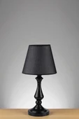 Lumexx MEGAN SİYAH PRAMİT HASIR SİYAH ABAJURLU MASA LAMBASI thumbnail 2