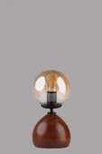 Lumexx CAMERON CEVİZ BAL CAMLI MASA LAMBASI thumbnail 4
