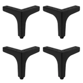 Dekor 12 cm Siyah 4'lü Set Metal Mobilya Ayağı Modern Tasarım Koltuk Sehpa Masa TV Ünitesi Uyumlu thumbnail 8