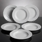 GÜRAL PORSELEN Sembol 6 Parça 22 cm Çukur Yemek Tabağı thumbnail 3