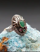 925 Ayar Gümüş ve Piriinç Kadın Yüzük sy00097 thumbnail 4