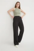 FASHION FRIENDS KADIN GENİŞ PAÇA KETEN PANTOLON 25Y0608K1 - 5
