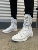 JET-799 Verton Bağcıklı Ortopedik Taban Günlük Cilt Erkek Askeri Postal Bot CBT Beyaz thumbnail 5