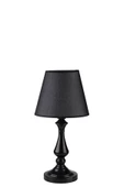 Lumexx MEGAN SİYAH PRAMİT HASIR SİYAH ABAJURLU MASA LAMBASI thumbnail 3