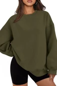 Genıus Store Kadın Sweatshirt Oversize Geniş Kalıp İçi Şardonlu Bisiklet Yaka Oversize Sweatshirt KADIN-SWEATSHIRT thumbnail 12