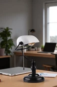 Lumexx BANKER SİYAH-BEYAZ MASA LAMBASI thumbnail 1