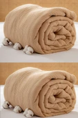 Rayme Textile Müslin Yatak Örtüsü Ultra Yumuşak Yüksek Kaliteli 4 Kat Muslin Pike (Tek Kişilik (240x280 cm) thumbnail 4