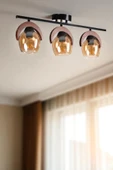 Lumexx HELENA 3 LÜ SIRALI BAL CAMLI PLAFONYER AVİZE thumbnail 1