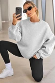 Genıus Store Kadın Sweatshirt Oversize Geniş Kalıp İçi Şardonlu Bisiklet Yaka Oversize Sweatshirt KADIN-SWEATSHIRT thumbnail 6