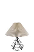 Lumexx PRAMİT SİYAH PİLELİ KREM MASA LAMBASI thumbnail 2