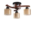 Lumexx WESTON 3 LÜ CEVİZ ÇİFT CAMLI PLOFONYER AVİZE thumbnail 2