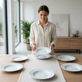 GÜRAL PORSELEN Sembol 6 Parça 19 cm Çukur Yemek Tabağı thumbnail 2