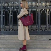 BONHEUR N 7 Kanvas Çanta- Cherry Red thumbnail 4