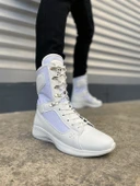 JET-799 Verton Bağcıklı Ortopedik Taban Günlük Cilt Erkek Askeri Postal Bot CBT Beyaz thumbnail 1