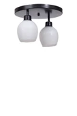 Lumexx ENZO 2 Lİ TEPSİLİ SİYAH BAL CAMLI PLAFONYER AVİZE thumbnail 2