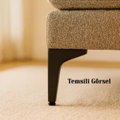 Dekor 12 cm Siyah 4'lü Set Metal Mobilya Ayağı Modern Tasarım Koltuk Sehpa Masa TV Ünitesi Uyumlu thumbnail 6