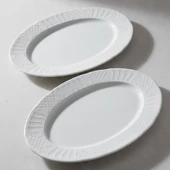 GÜRAL PORSELEN Sembol 2 Parça 35 cm Kayık Tabak thumbnail 5