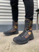 JET-999 Strike Bağcıklı Ortopedik Taban Günlük Cilt Erkek Askeri Postal Bot CST Siyah/Haki thumbnail 2