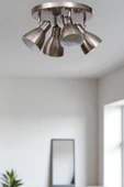 Lumexx OTİS 4 LÜ TEPSİLİ MAT KROM PLAFONYER AVİZE thumbnail 1