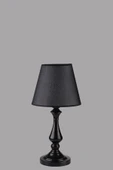 Lumexx MEGAN SİYAH PRAMİT HASIR SİYAH ABAJURLU MASA LAMBASI thumbnail 4